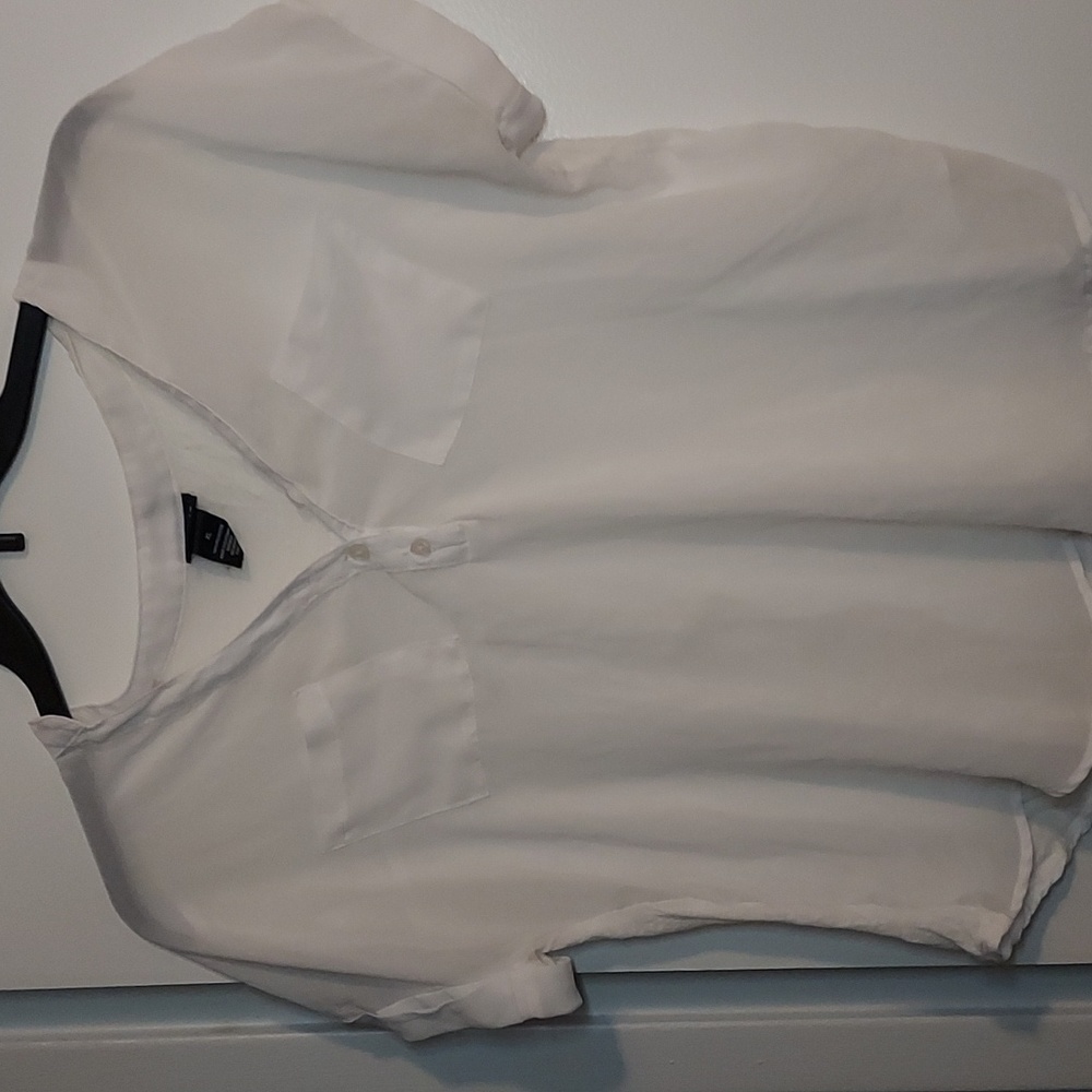 White Semi-Transparent Rue 21 Blouse